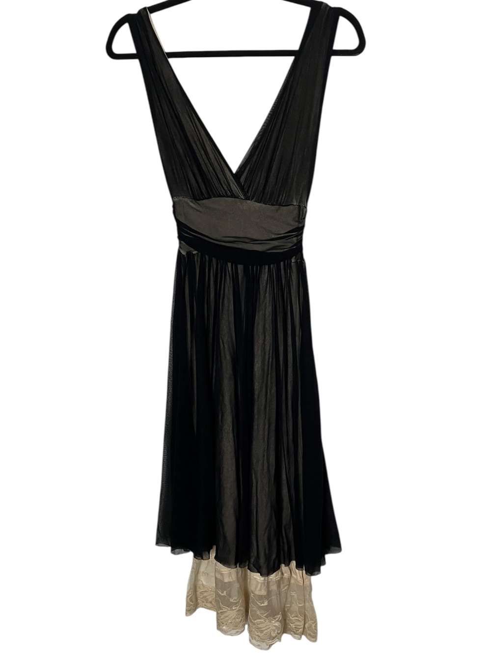 Y2K Forever 21 Dark Fairy Gothic Glam Sheer Lace Layer Dress Small